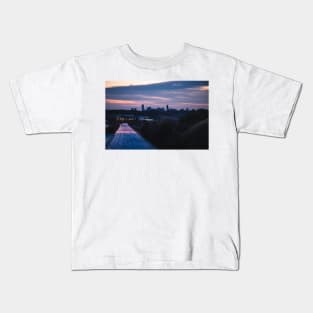 Snowy Austin Sunrise (Texas Snowstorm) Kids T-Shirt